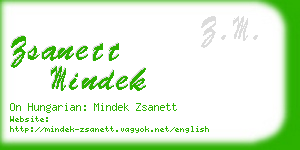 zsanett mindek business card